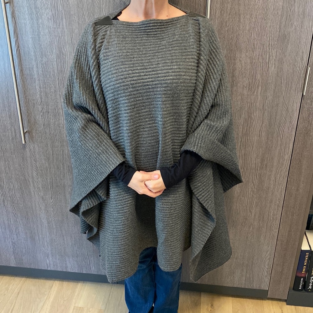 Warm fleece poncho